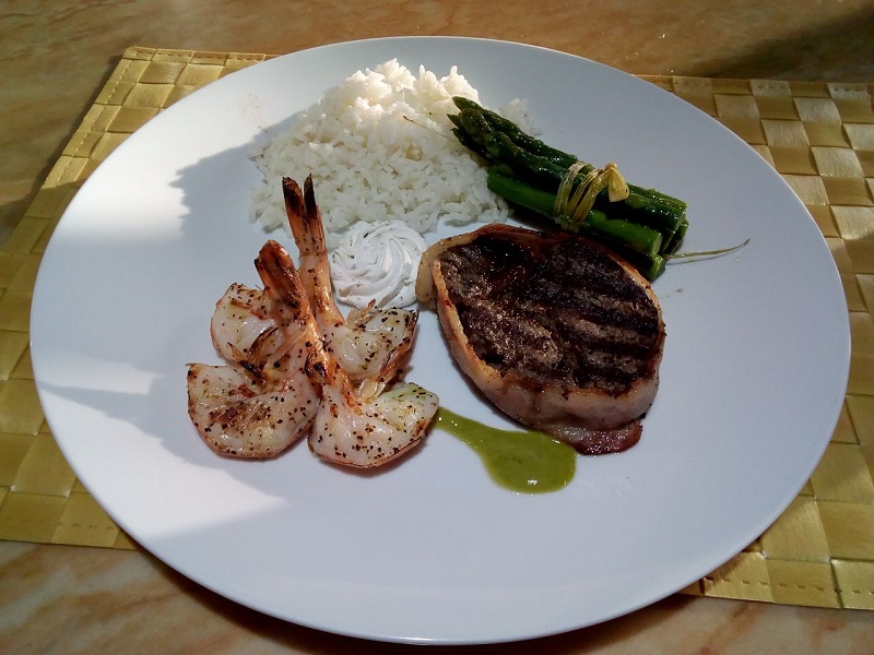 Steak and Shrimp Dinner