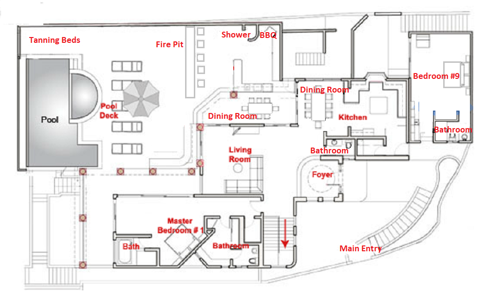 AAACABO EXCLUSIVE HOME RENTALS Casa Theodore Floor Plans